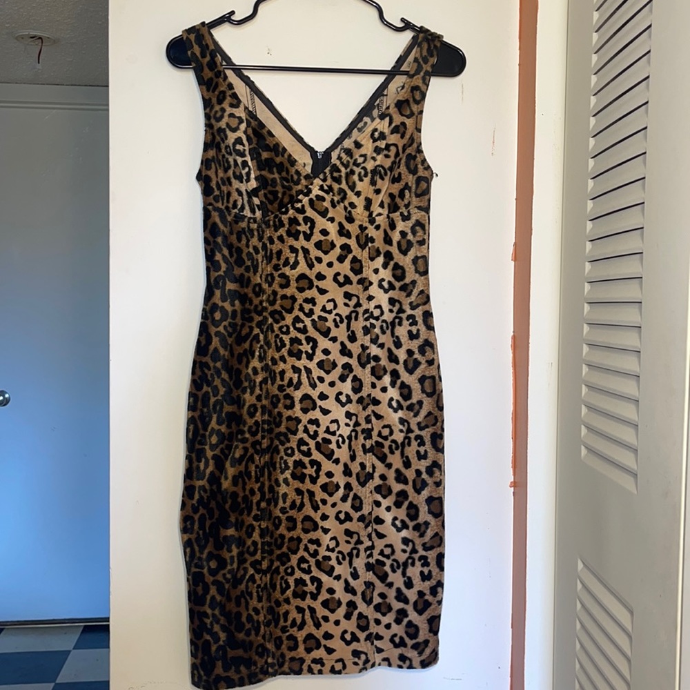 Authentic, one-of-a-kind, vintage faux fur cheetah dress!